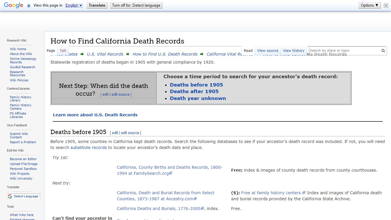 How to Find California Death Records • FamilySearch